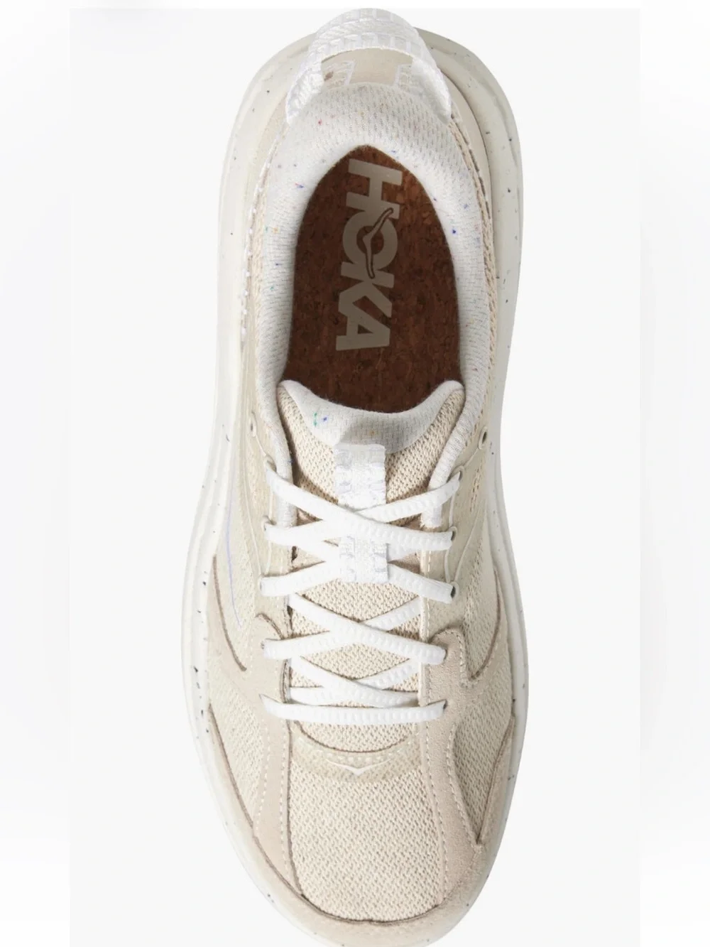 Hoka Bondi B3LS Men's Running Shoes — Cream White
